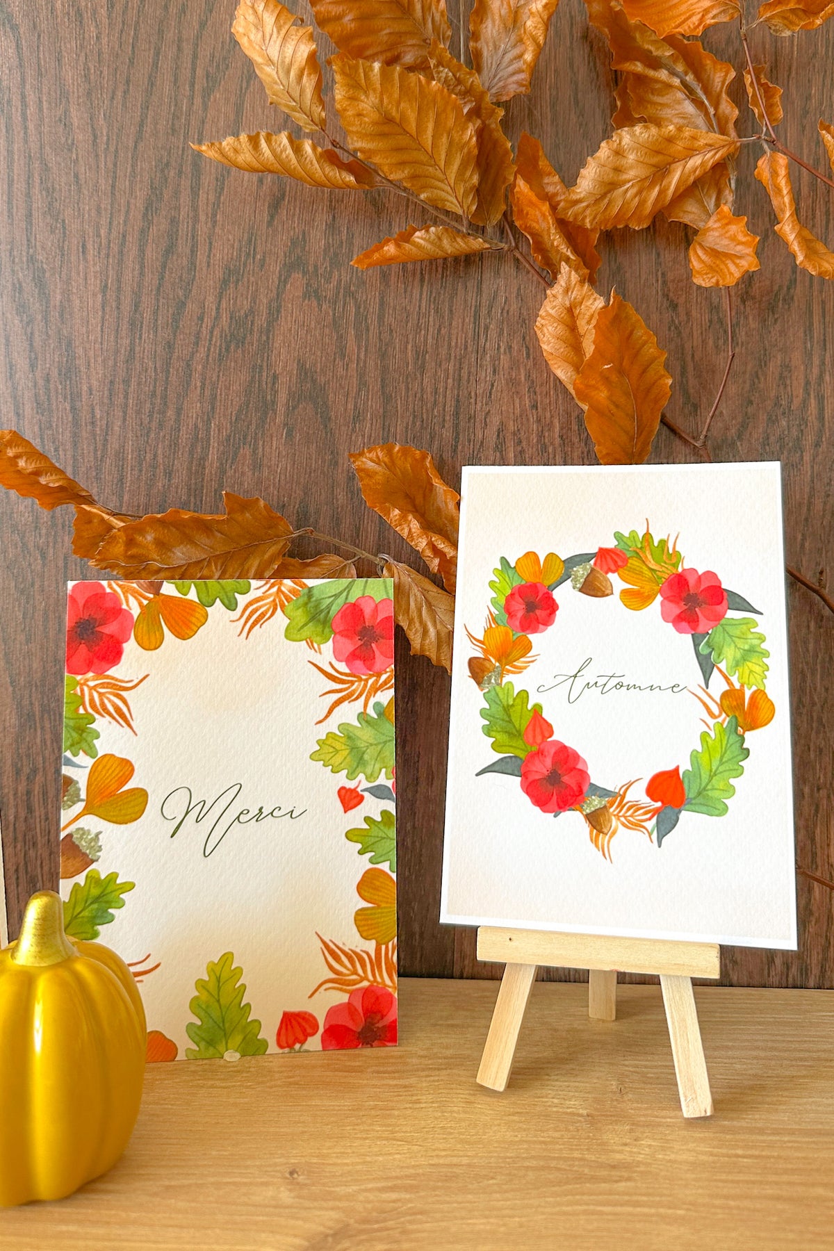 Carte Merci d'Automne
