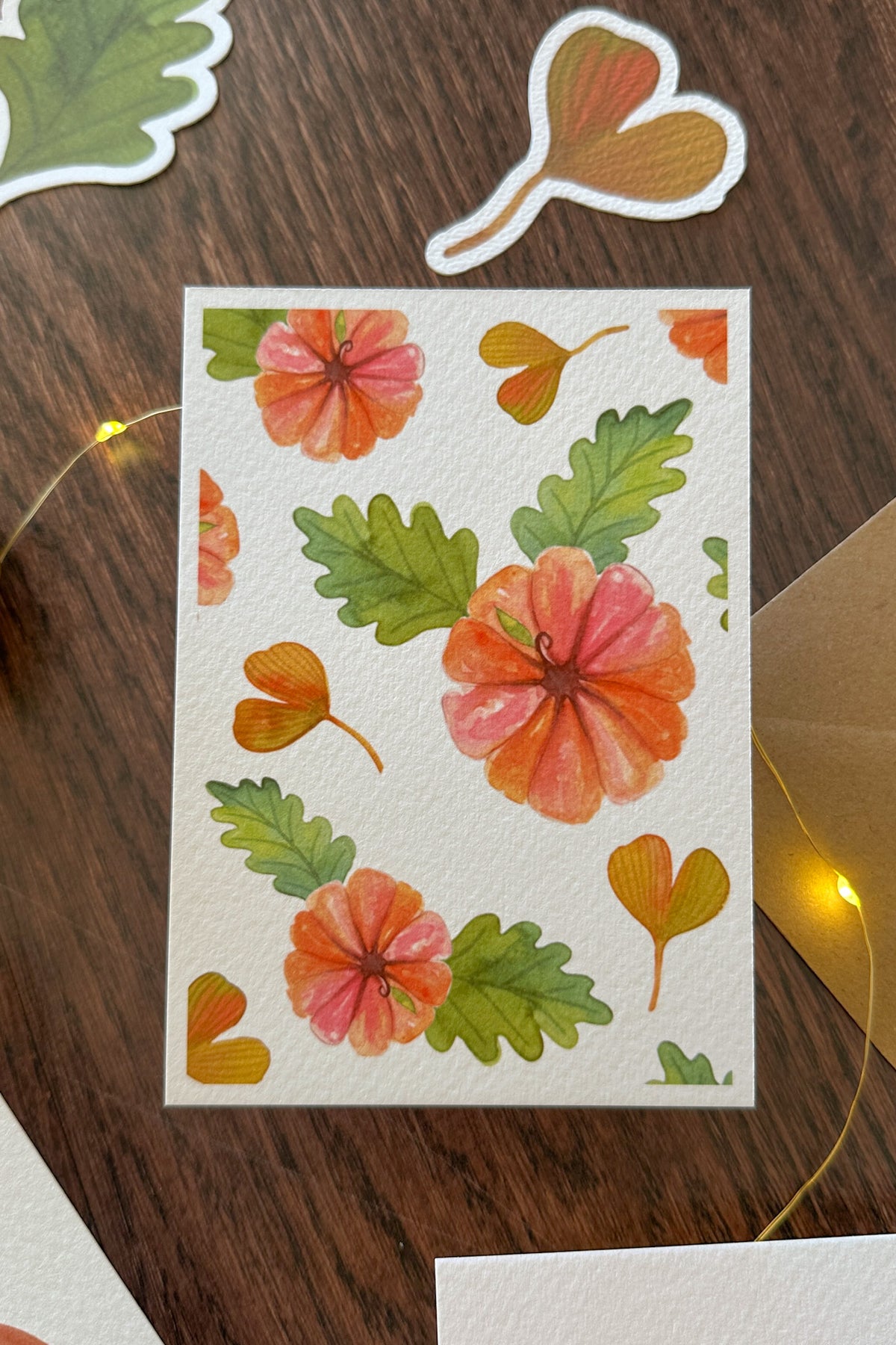 Carte Citrouilles en fleurs