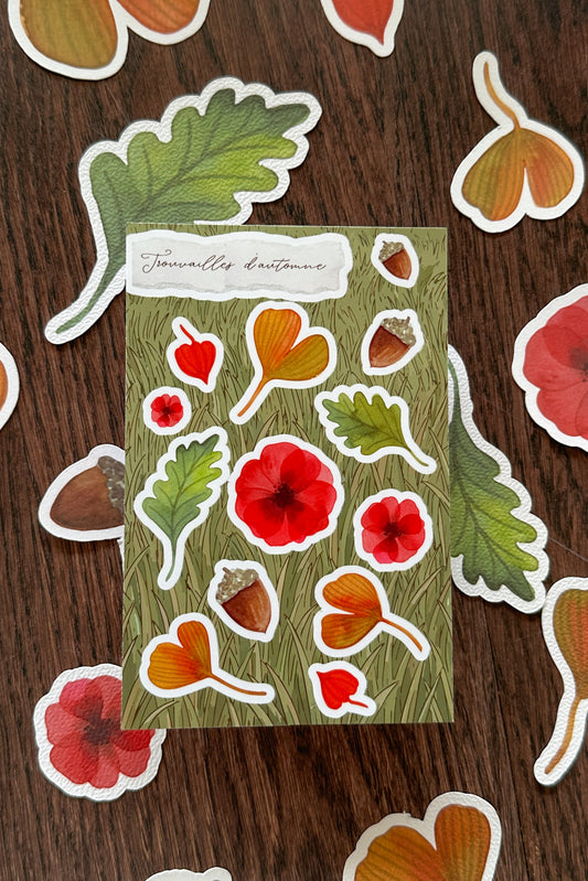 Planche de Stickers Trouvailles d'Automne