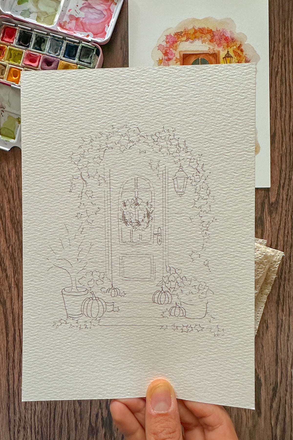 Carte à peindre : La porte d'Automne