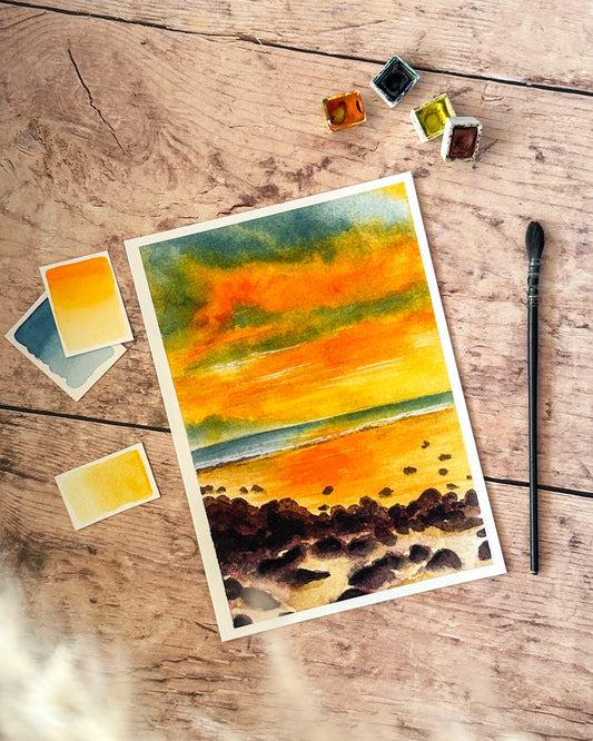 Coucher de Soleil à l'Étang Salé