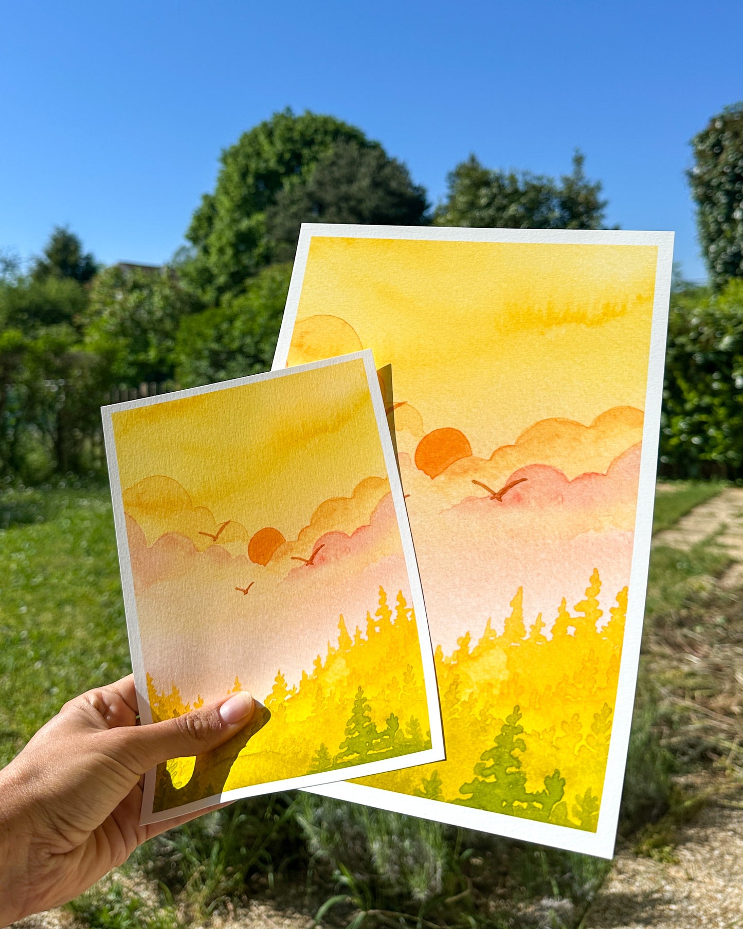 Coucher de soleil doré