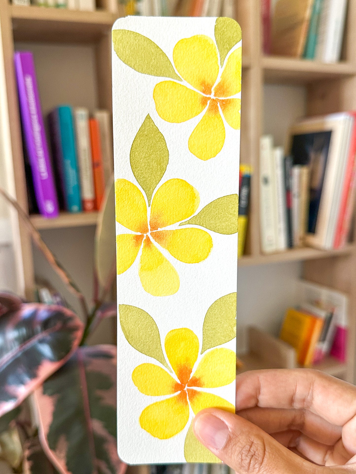 Marque-pages original : Fleurs jaune