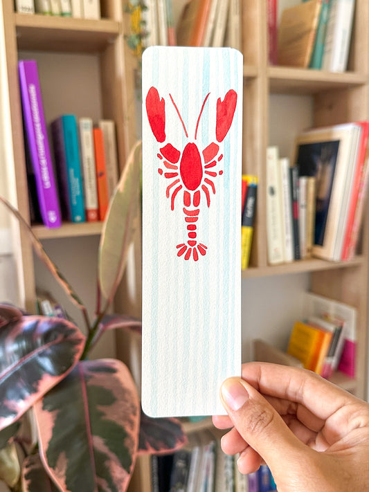 Marque-pages original : homard rayé
