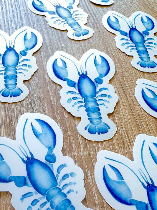 Sticker homard bleu