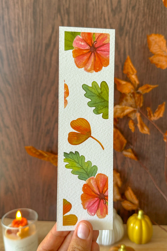 Marque-page Citrouille en fleurs