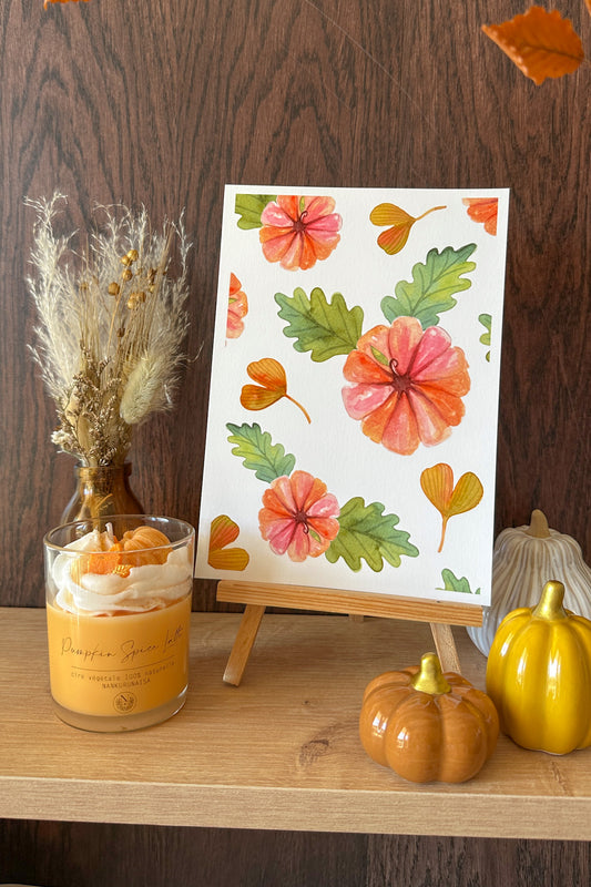 Carte Citrouilles en fleurs