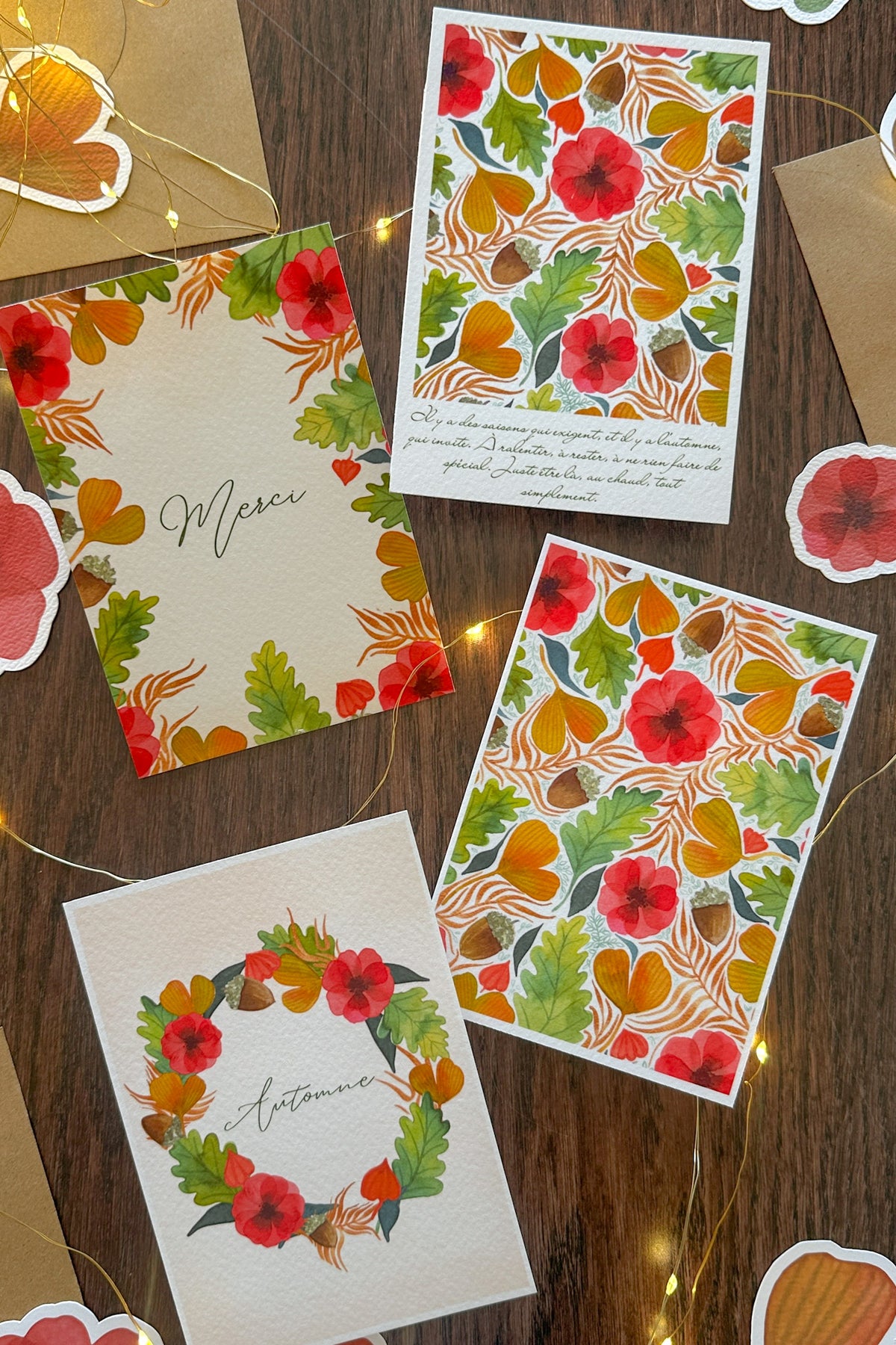 Lot de Cartes "Récolte d'Automne"