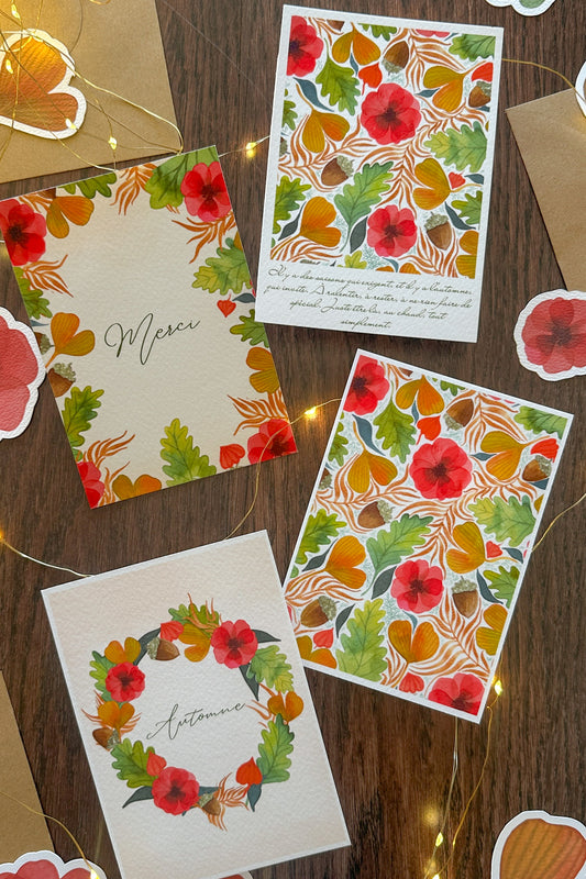 Lot de Cartes "Récolte d'Automne"