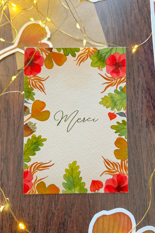 Carte Merci d'Automne