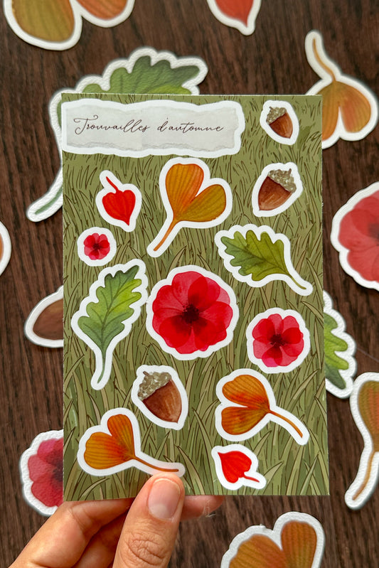 Planche de Stickers Trouvailles d'Automne