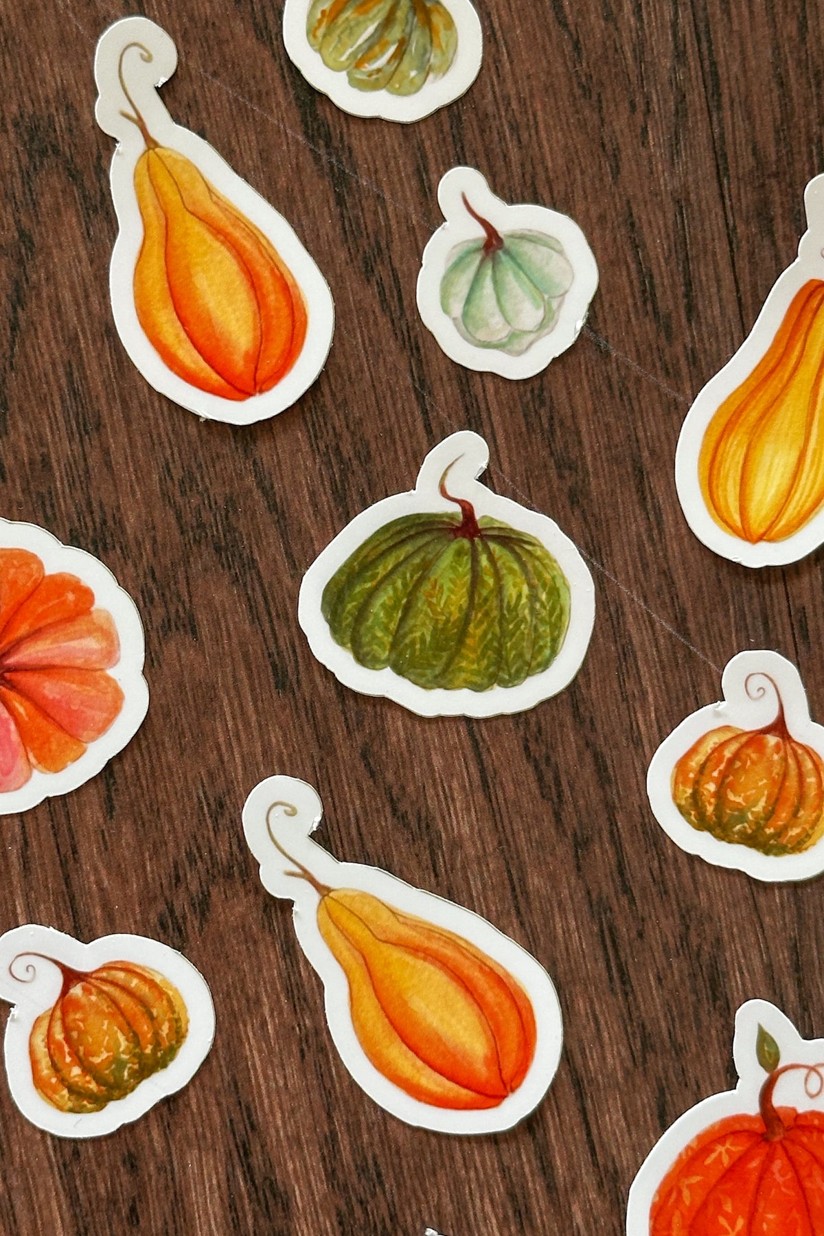 Planche de Stickers Citrouilles en folie