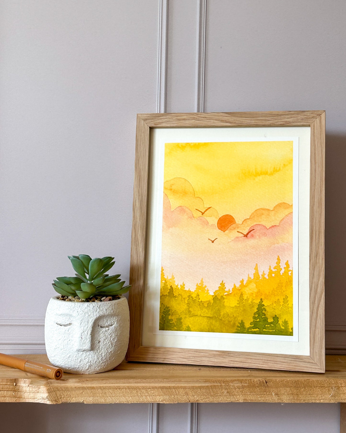 Coucher de soleil doré