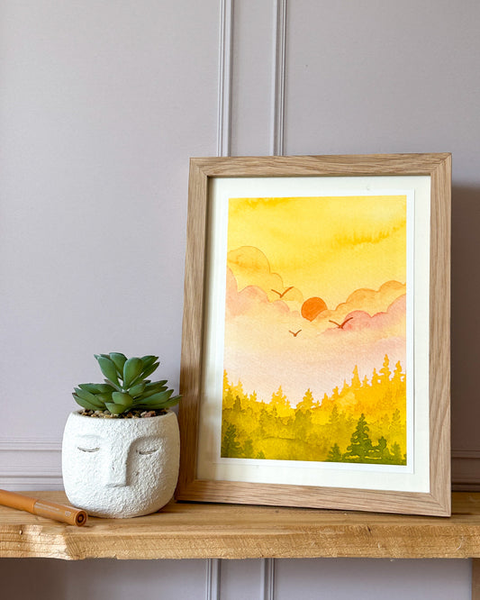 Coucher de soleil doré