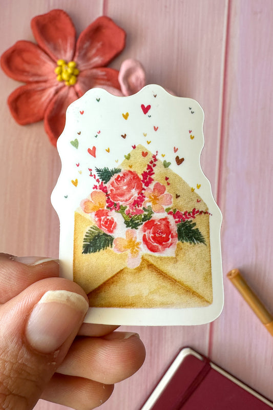 Sticker vinyle Lettre d'amour