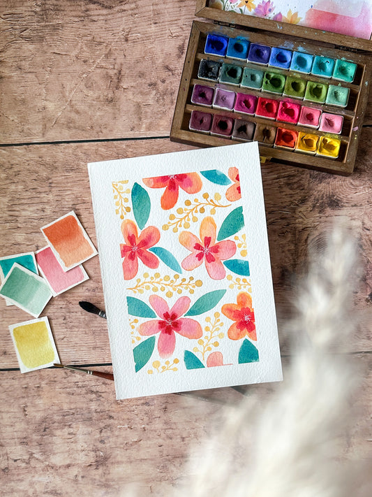 Aquarelle Originale : Douceur tropicale