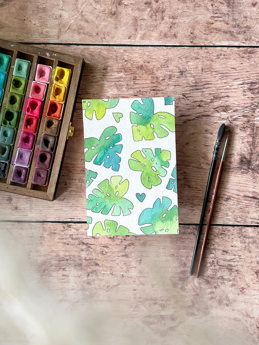 Aquarelle Originale : Jungle de monsteras