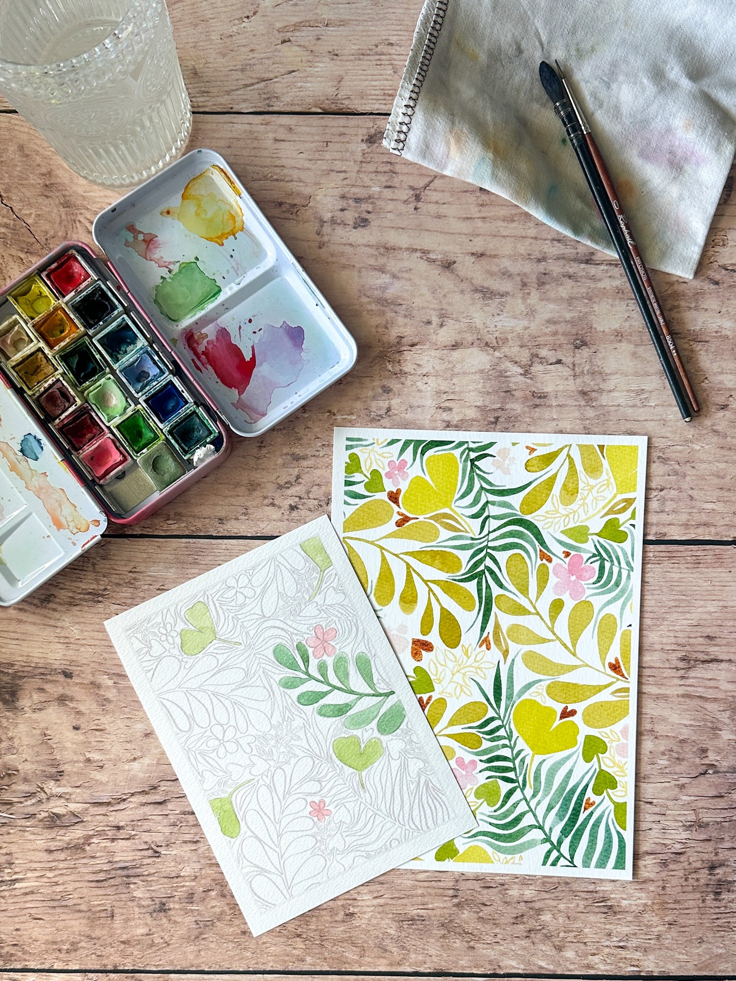Carte à peindre : Douceur de printemps