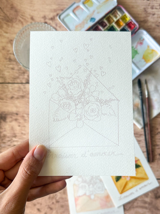 Carte à peindre : Livraison d'amour