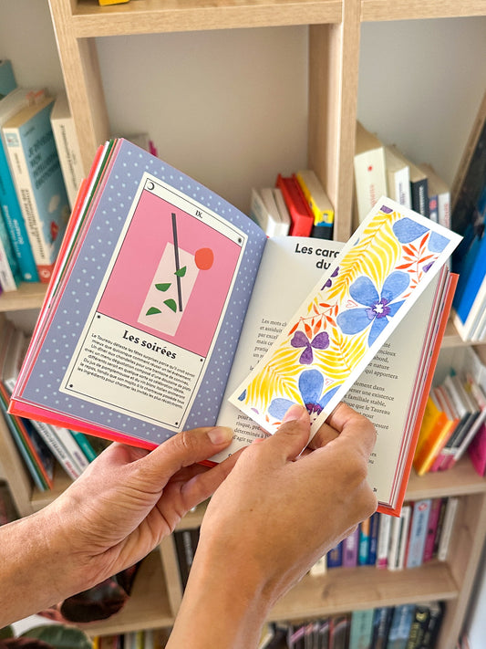 Marque-pages: Fleurs Bleues