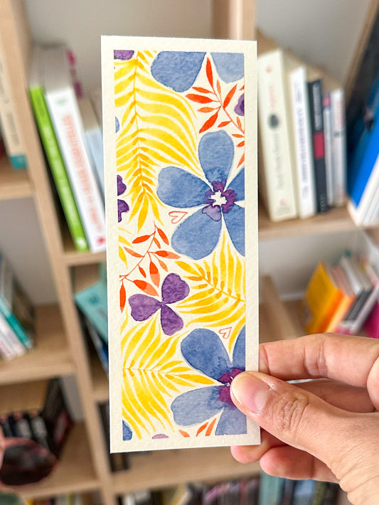 Marque-pages: Fleurs Bleues