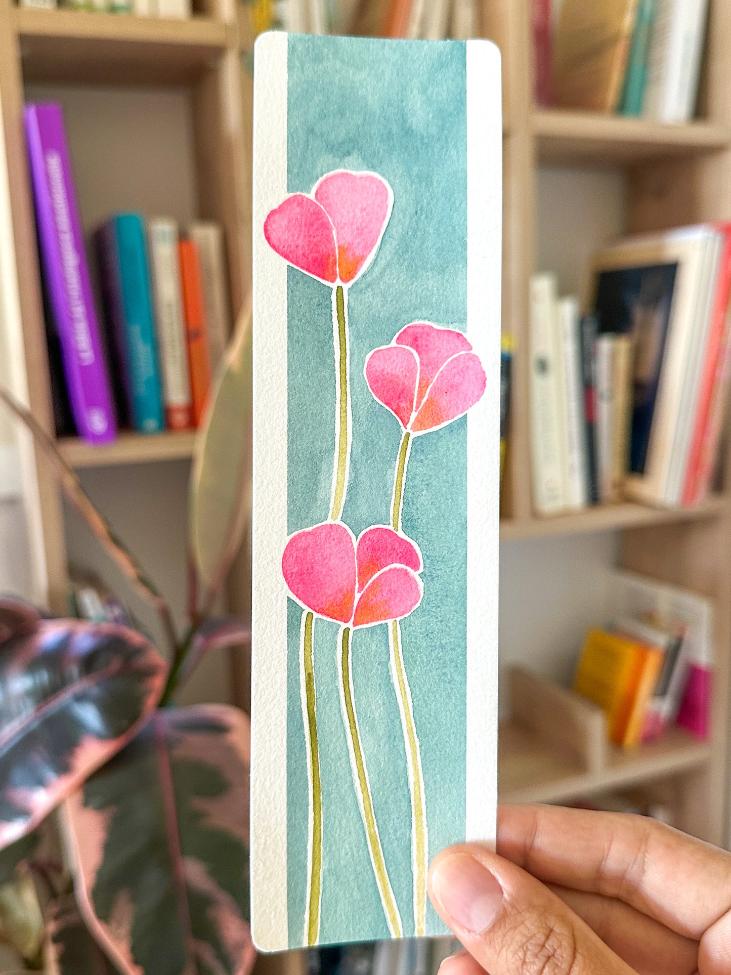 Marque-pages original : Fleurs encadrées