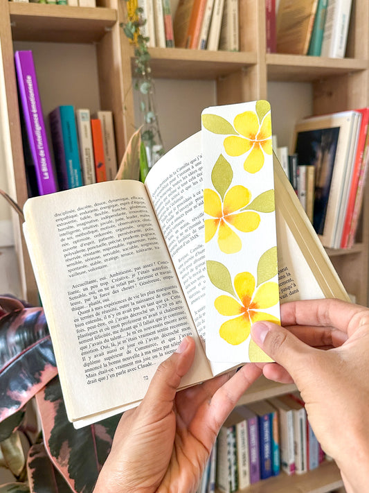 Marque-pages original : Fleurs jaune