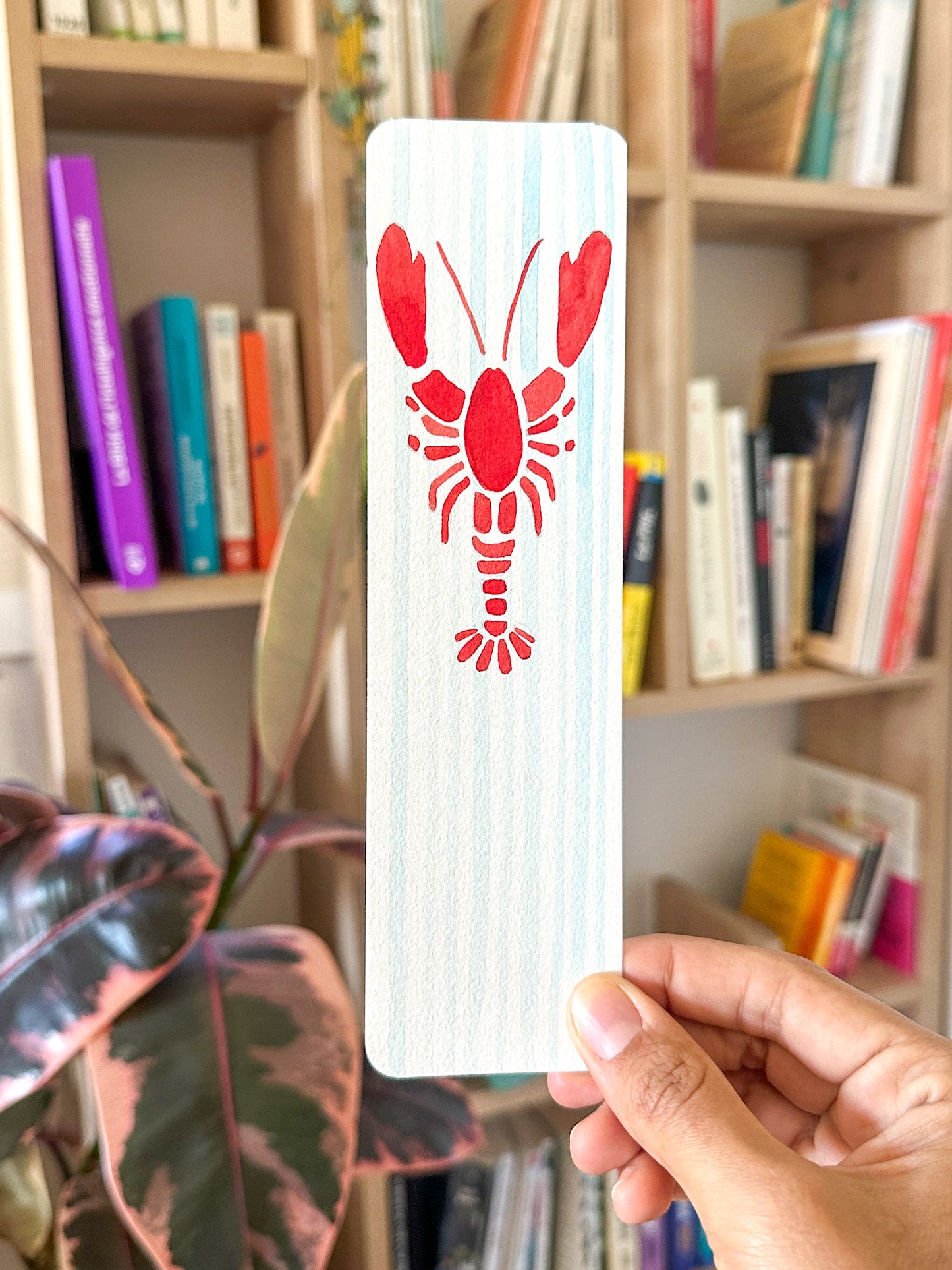 Marque-pages original : homard rayé