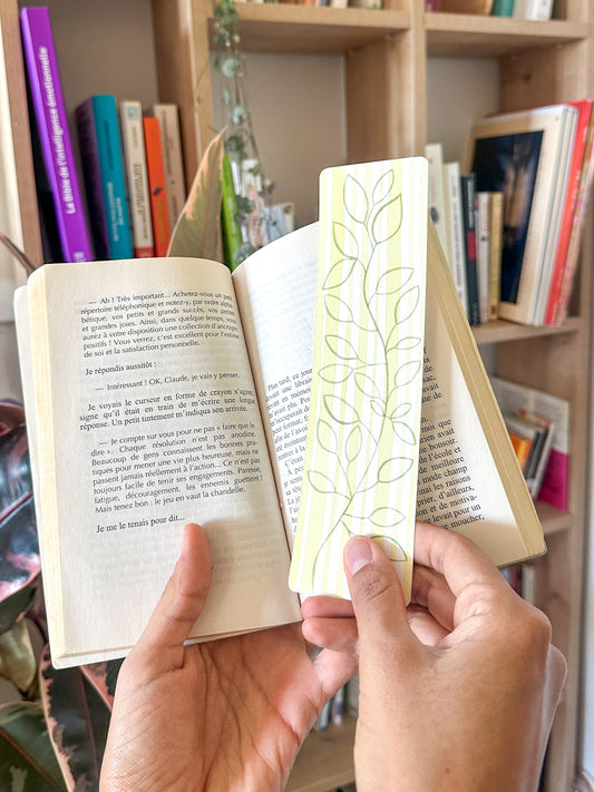 Marque-pages original : feuillage fin