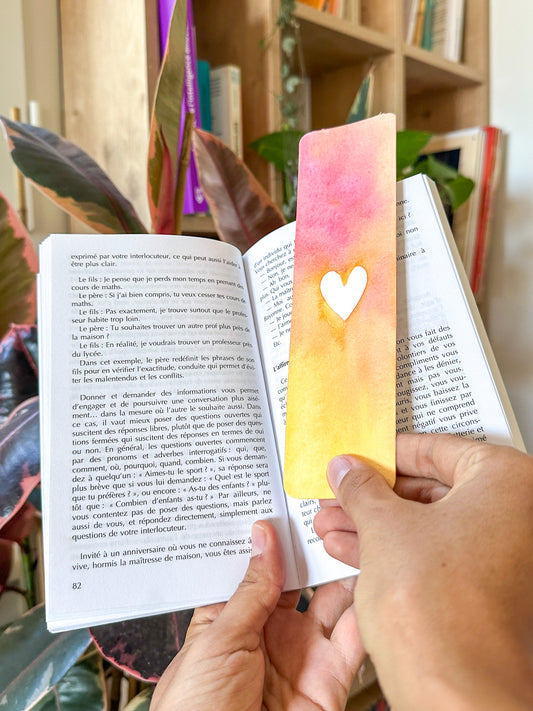 Marque-pages original : Fusions & coeur blanc