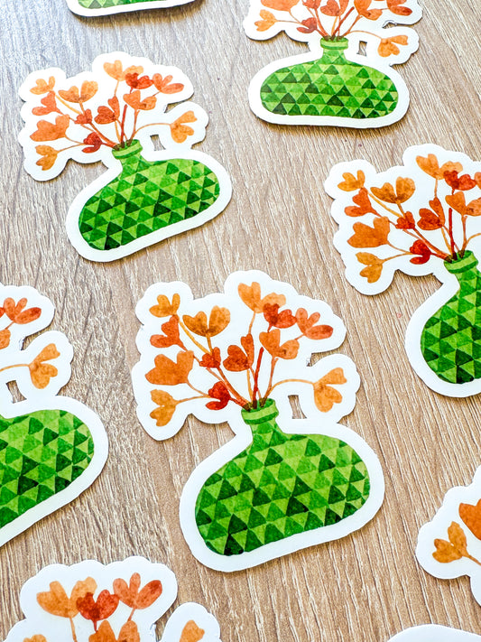 Sticker Gingkos en pot